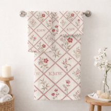 Padrão de Renda Floral Rosa Bege Vintage Personali