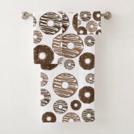 Conjunto De Toalhas Padrão de rosquinha, Rosquinhas de chocolate, Rosq
