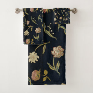 Conjunto De Toalhas Padrão De Rug Botânica Da Vintage Rústica
