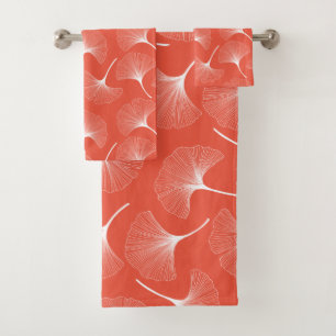 Conjunto De Toalhas Padrão de saída de abstrato branco
