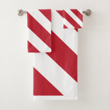 Padrão de Stripe Diagonal Branco Vermelho