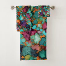 Padrão de Tinta Álcool Colorido Vibrante