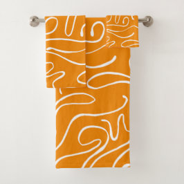 Conjunto De Toalhas Padrão de Vibes de abstrato