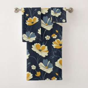 Conjunto De Toalhas Padrão de vindima, design floral elegante