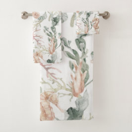 Conjunto De Toalhas Padrão do cavalo marinho