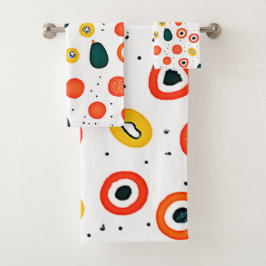 Conjunto De Toalhas Padrão do Círculo Ponto Reprodutivo