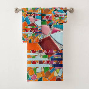 Conjunto De Toalhas Padrão do mosaico abstrato