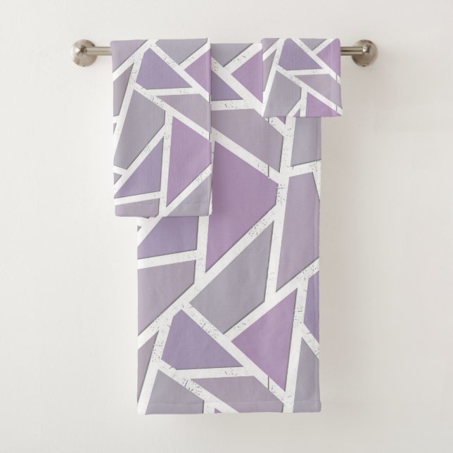 Conjunto De Toalhas padrão do mosaico da lavanda (Insitu)
