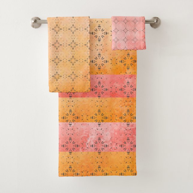 Conjunto De Toalhas Padrão do nascer do sol do Boho (Insitu)