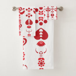 Conjunto De Toalhas Padrão Escandinavo de Natal Rosemaling Moderno