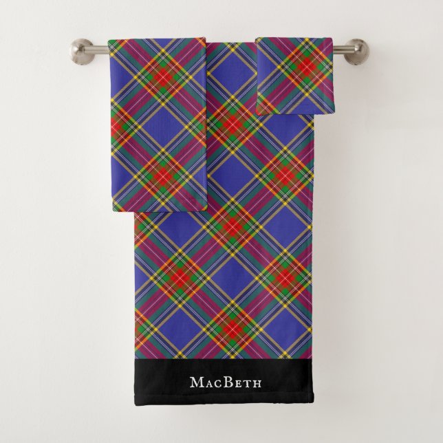 Conjunto De Toalhas Padrão escocês da Xadrez MacBeth Tartan (Insitu)