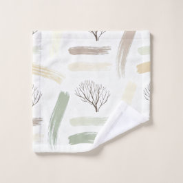 Conjunto De Toalhas Padrão Estético Minimal de Inverno Aconchegante