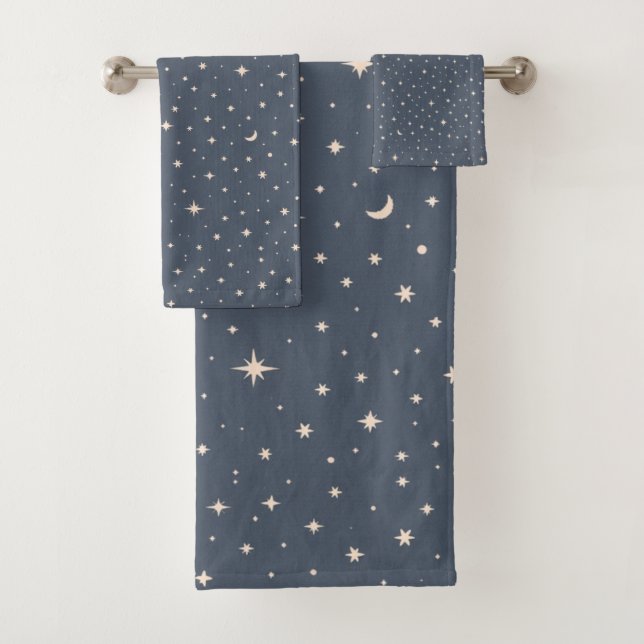 Conjunto De Toalhas Padrão Estrela Suave Estético (Insitu)