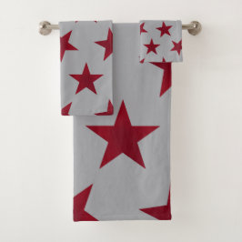 Conjunto De Toalhas Padrão Estrelas Douradas 11