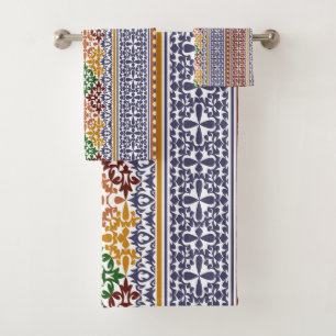 Conjunto De Toalhas padrão étnico elegante