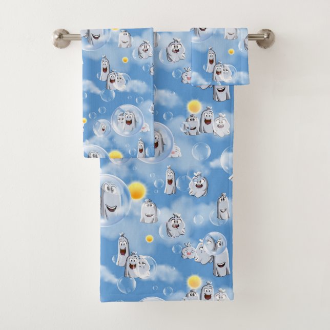 Conjunto De Toalhas Padrão Fantasma (Insitu)
