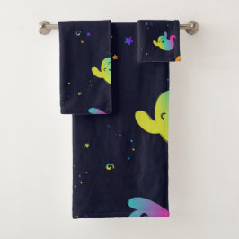 Conjunto De Toalhas padrão fantasma