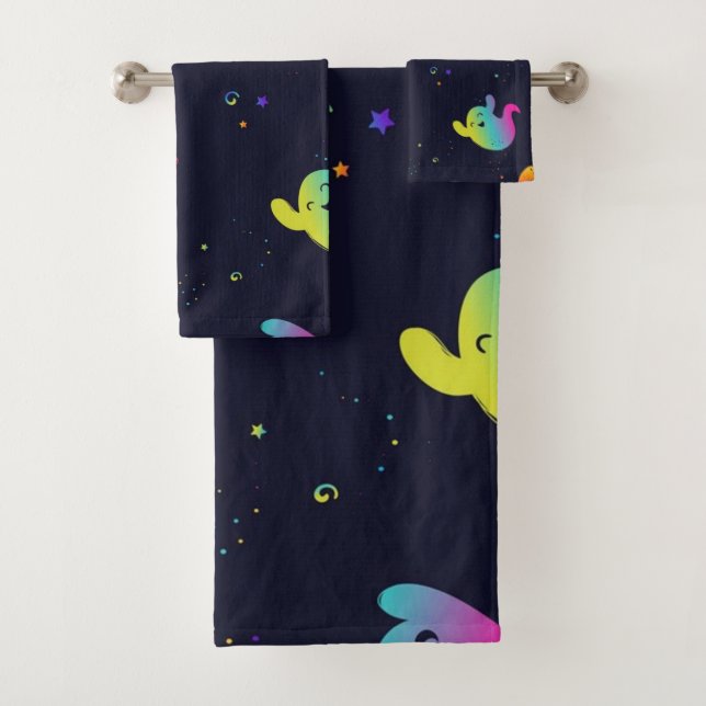 Conjunto De Toalhas padrão fantasma (Insitu)