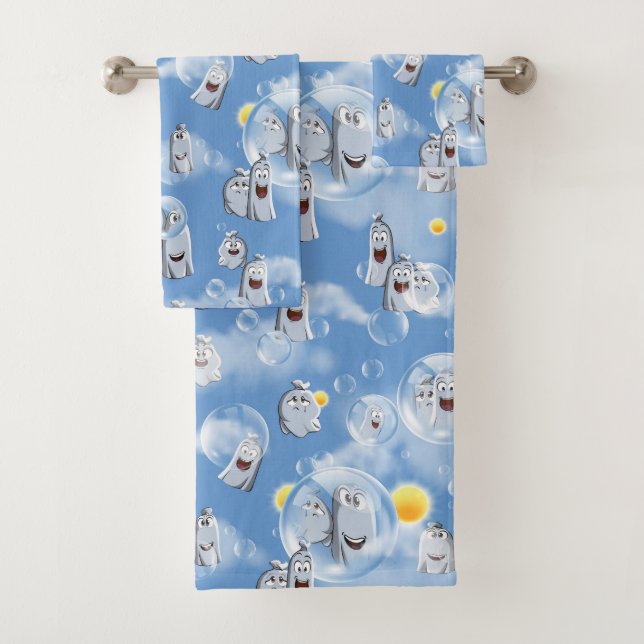 Conjunto De Toalhas Padrão Fantasma (Insitu)