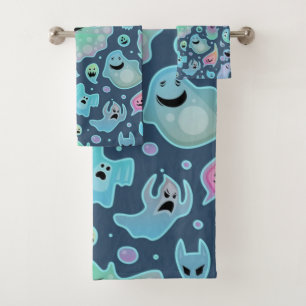 Conjunto De Toalhas padrão fantasma
