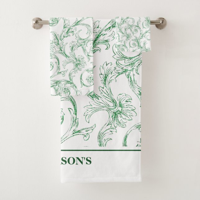 Conjunto De Toalhas Padrão Floral (Insitu)