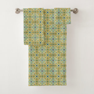 Conjunto De Toalhas Padrão Floral Azul de Margarida Vintage William Mo