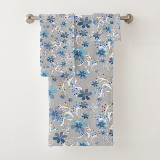 Conjunto De Toalhas Padrão floral bonito, flores, padrão floral (Insitu)