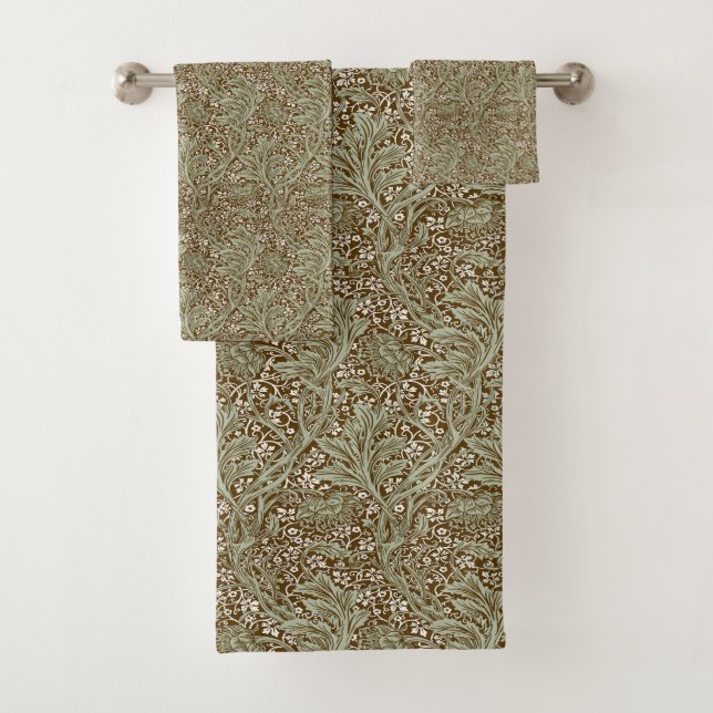 Conjunto De Toalhas Padrão Floral Clássico Arcádia de William Morris (Insitu)