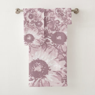Conjunto De Toalhas Padrão Floral Cor-de-rosa da Rosa da Pastel