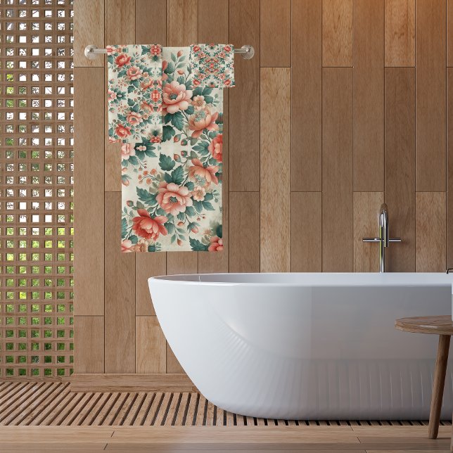 Conjunto De Toalhas Padrão Floral de Casa de Campo (Criador carregado)