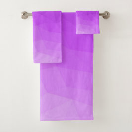 Conjunto De Toalhas Padrão geométrico de malha gradiente roxo brilhant
