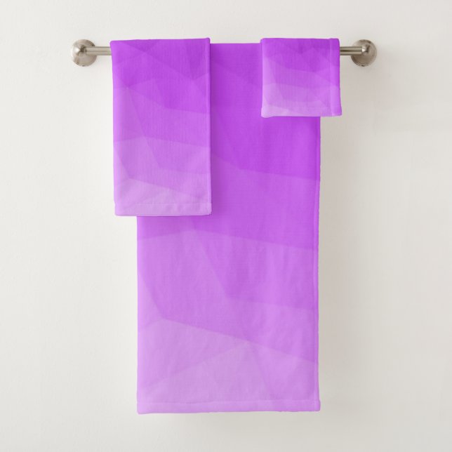 Conjunto De Toalhas Padrão geométrico de malha gradiente roxo brilhant (Insitu)