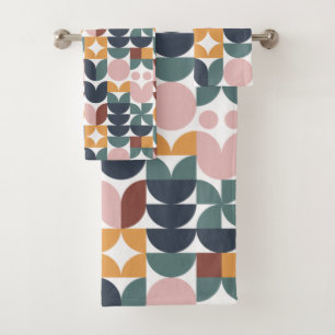 Conjunto De Toalhas Padrão Geométrico Moderno da Tulip Escandinávia
