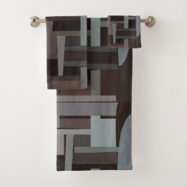 Conjunto De Toalhas Padrão Geométrico Moderno do meio século