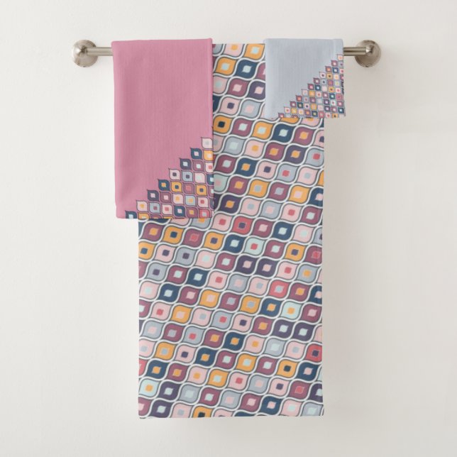 Conjunto De Toalhas Padrão geométrico sem costura abstrato (Insitu)