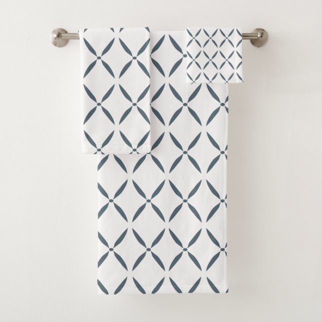 Conjunto De Toalhas Padrão Geométrico Simples Minimalista Moderno (Insitu)