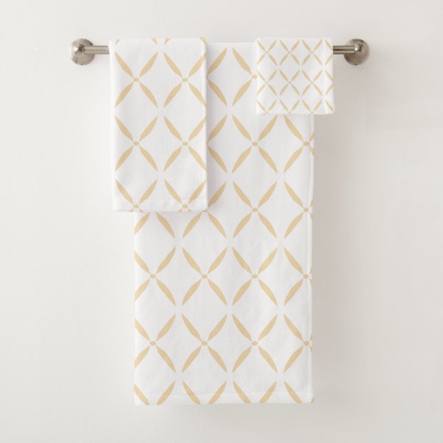 Conjunto De Toalhas Padrão Geométrico Simples Minimalista Moderno (Insitu)