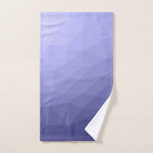 Conjunto De Toalhas Padrão geométrico violeta roxa de malha azul