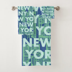 Conjunto De Toalhas Padrão Gráfico NY NOVA YORK