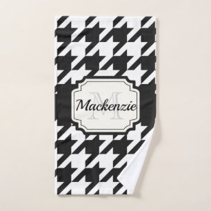 Conjunto De Toalhas Padrão Houndstooth