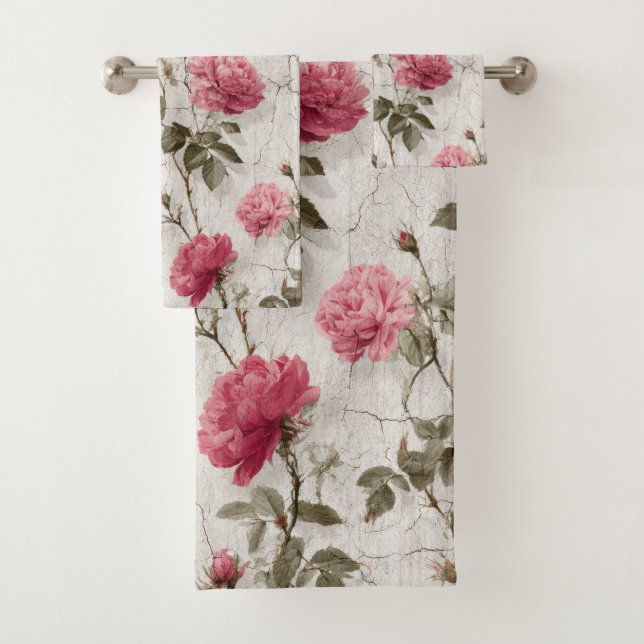 Conjunto De Toalhas Padrão Inspiração William Morris (Insitu)