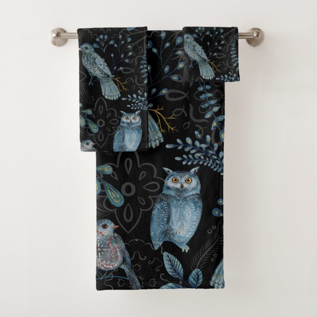 Conjunto De Toalhas Padrão intrincado de flores e paisley (Insitu)