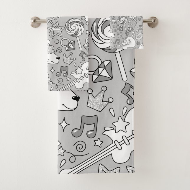 Conjunto De Toalhas padrão lama 4 (Insitu)
