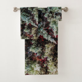 Conjunto De Toalhas Padrão Legal Verde da Natureza