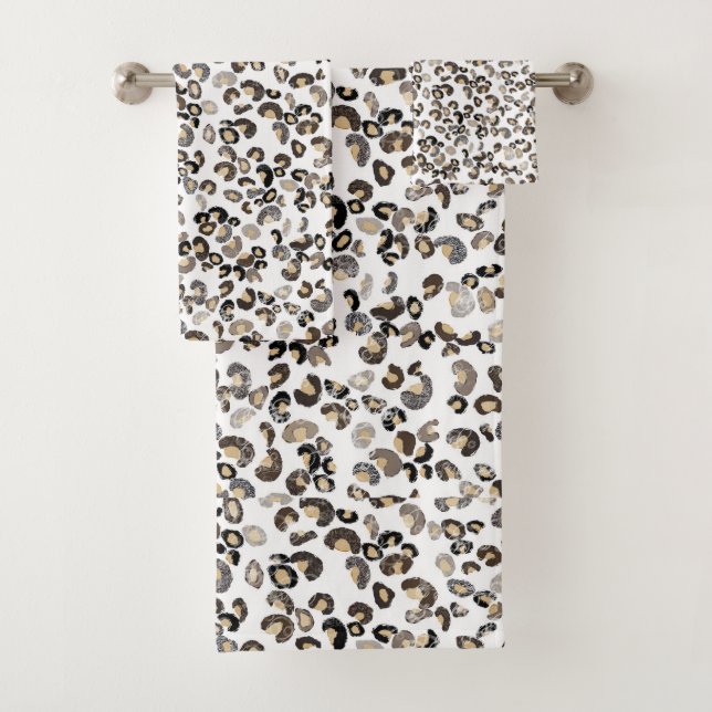 Conjunto De Toalhas Padrão Leopard (Insitu)