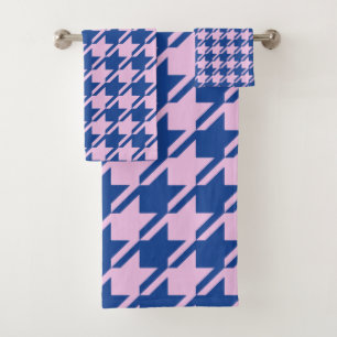 Conjunto De Toalhas Padrão misto azul-rosa-som