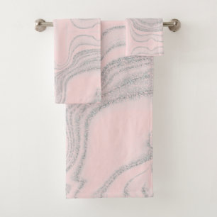 Conjunto De Toalhas Padrão moderno de abstrato de cinza
