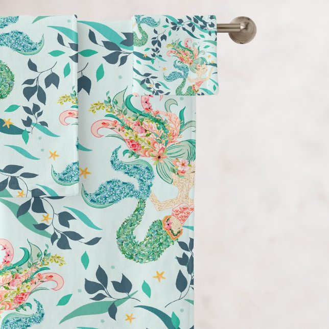 Conjunto De Toalhas Padrão moderno de árvore palmeira tropical (Criador carregado)