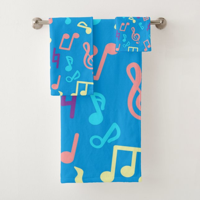 Conjunto De Toalhas Padrão musical (Insitu)