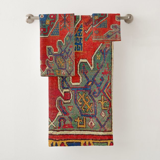 Conjunto De Toalhas Padrão Oriental de Tapete Turco (Insitu)